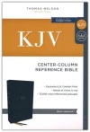 KJV Center-Column Reference Bible, Comfort Print Black Leathersoft